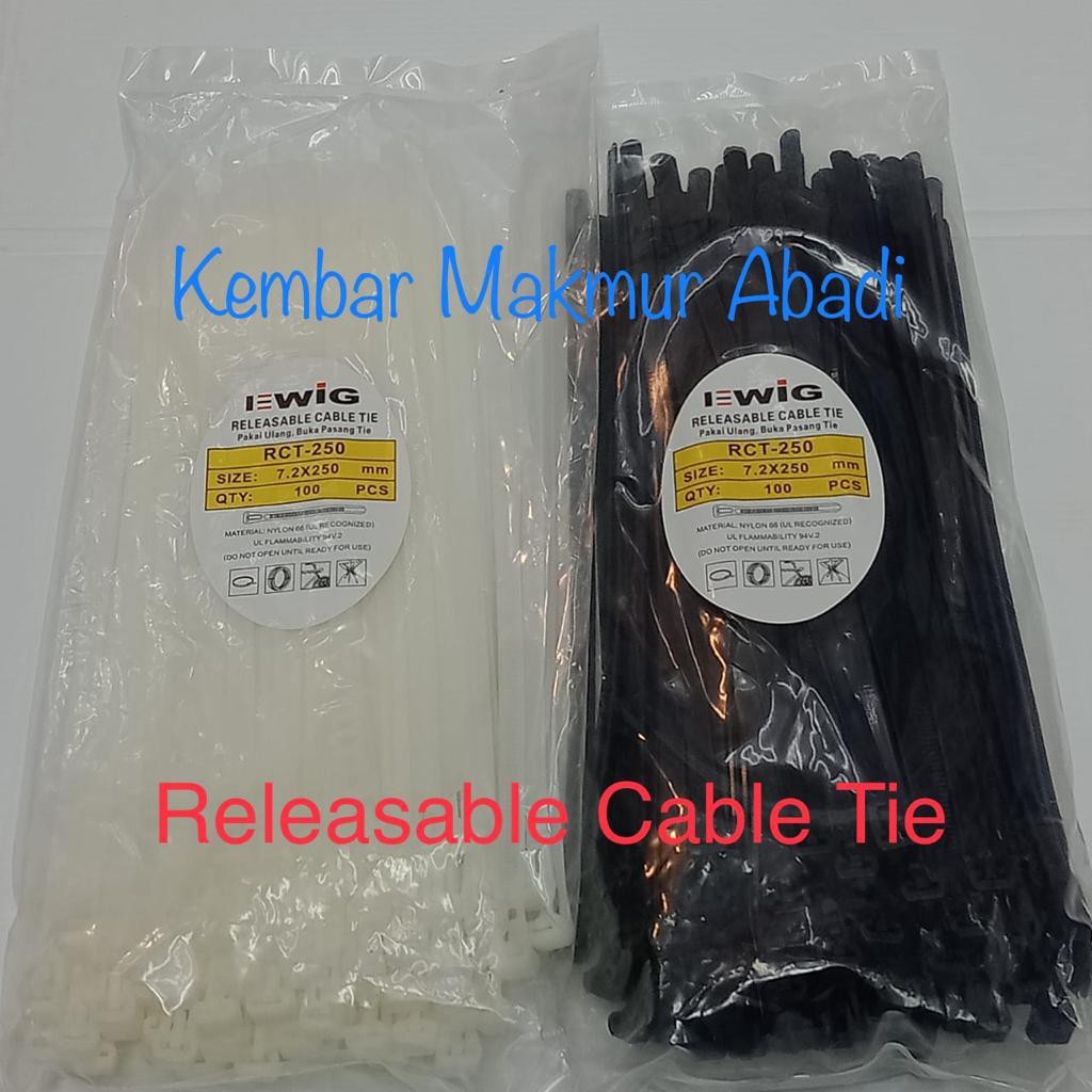 Kabel Ties Releaseable 7.2x250mm (25cm) / Kabel Ties Buka 25 cm / Ties 25cm Releasable