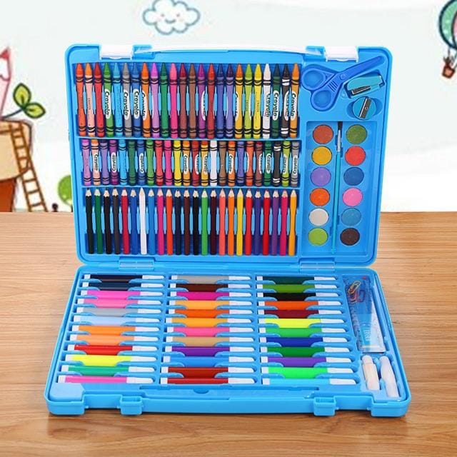 

(MOZA) Crayon Anak Pengasah 150 208 Pcs Set Alat Menggambar Melukis Anak Crayon Cat Air Pensil murah dan praktis