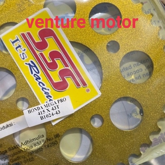 Gear Belakang GOLD SSS 415 TIPIS (SIZE 30T~45T) MOTOR HONDA MEGAPRO, NMP, CB150R, CBR150, VERZA,TIGE