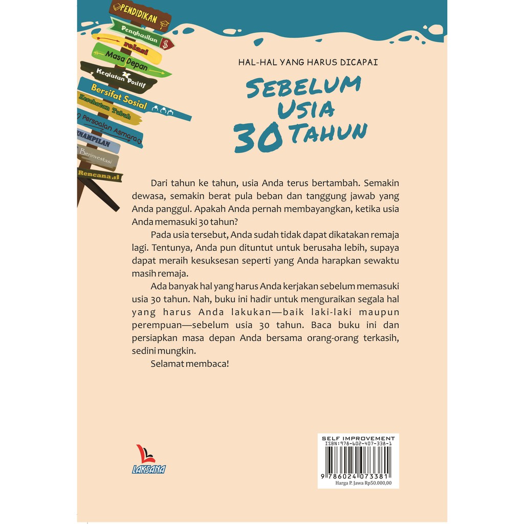 Buku Hal-Hal yang Harus Dicapai sebelum Usia 30 Tahun - Anabella J. Setyaka - LAKSANA