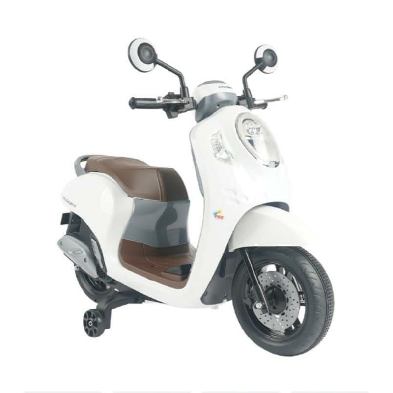 Motor Aki Anak Honda Scoopy Lisensi White