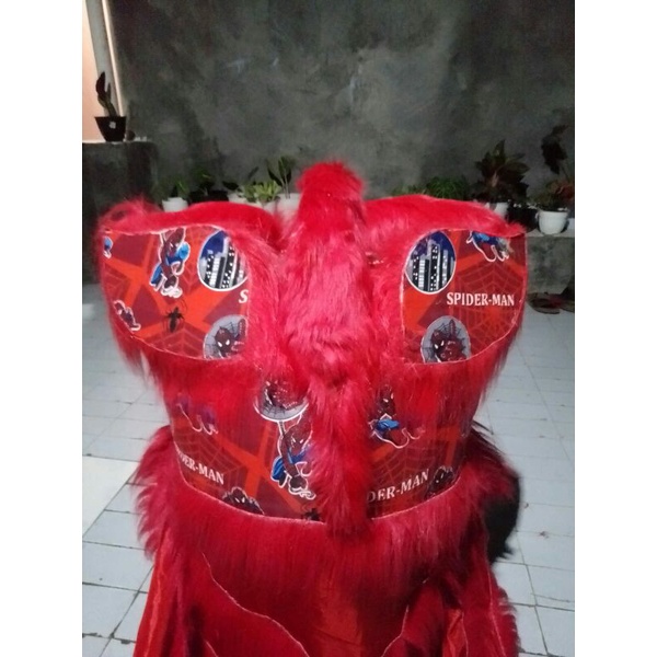 Barongsai karakter spiderman ukuran 60x50x45 sayap 2 meter