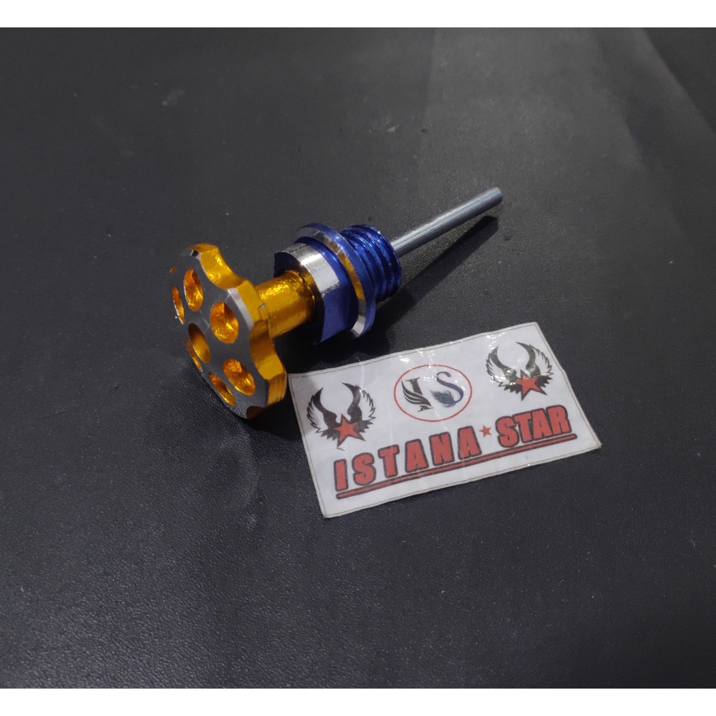 Tutup Oli Motor Variasi Twotone Model Jarum CNC Universal Motor Universal Bisa Semua Motor HONDA/YAMAHA