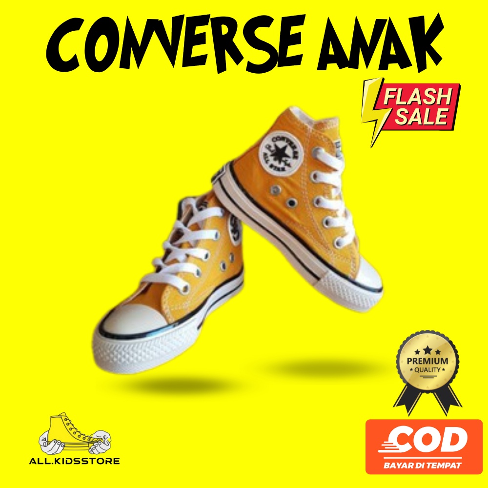 Sepatu Anak Laki Laki & Perempuan Converse Jordan Sneakers Vans Sepatu Sekolah Tk Sd Bayi Usia 1-12 