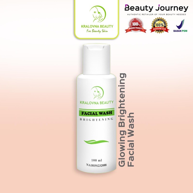 Sabun Pemutih Wajah Glowing Facial Wash Brightening Niacinamide Kralovna Beauty BSC Skincare BPOM