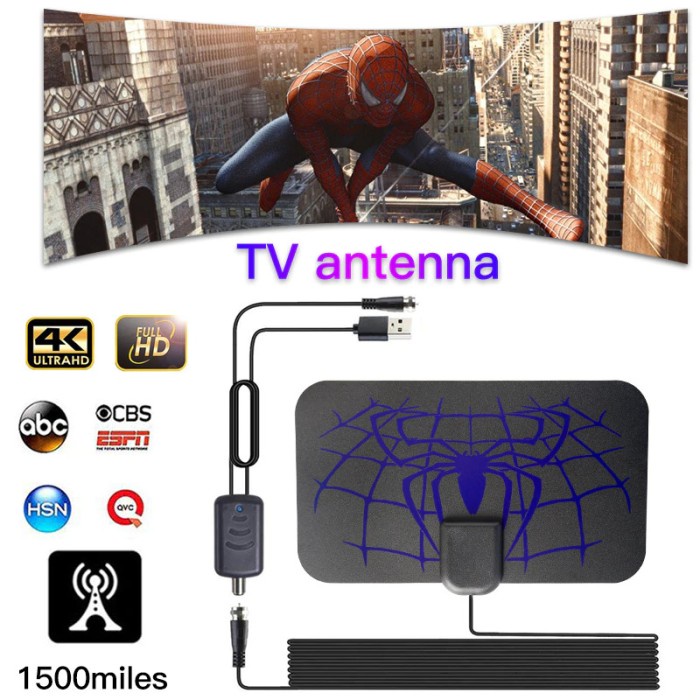 Taffware Antena TV Digital DVB-T2 High Gain 25dB with Signal Booster