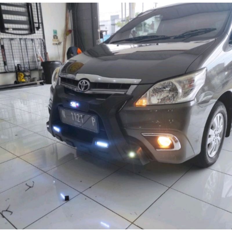 Bumper tanduk depan X SXR trd drl 5 led drl ABS Plastik new innova/Grand innova Royal 2012 2013 2014