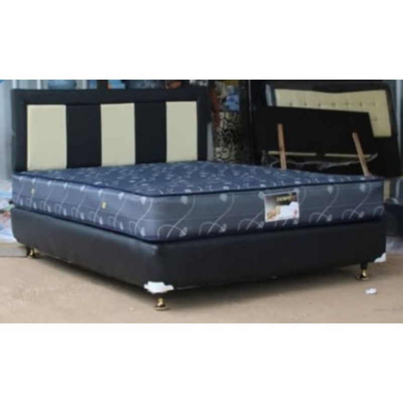 Springbed INOAC Plush Top Full Set plus Divan Sandaran