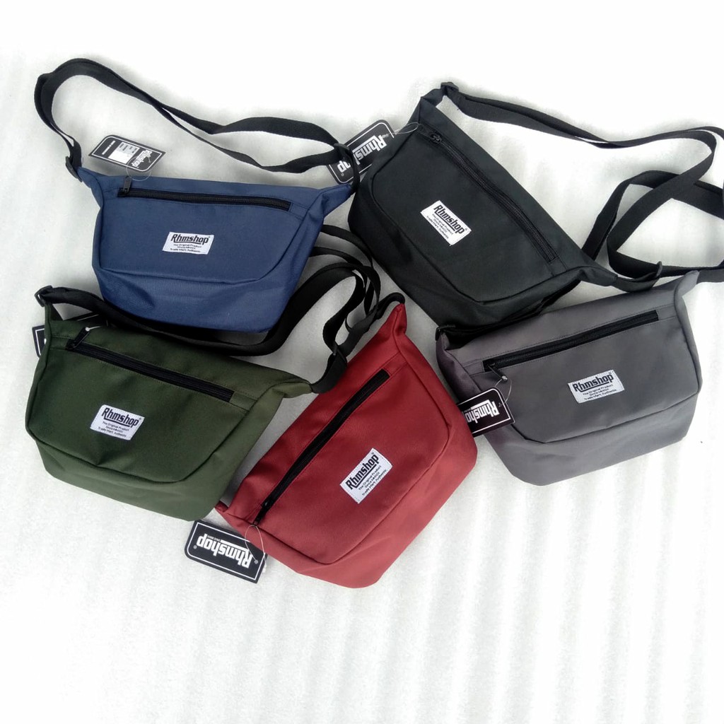 HSTR Tas Selempang Bahu Crossbody Slingbag Slimbag Salempang Mini Kecil Pria dan wanita Kualitas Distro Harga Termurah Kualitas Terbaik Terlaris R1