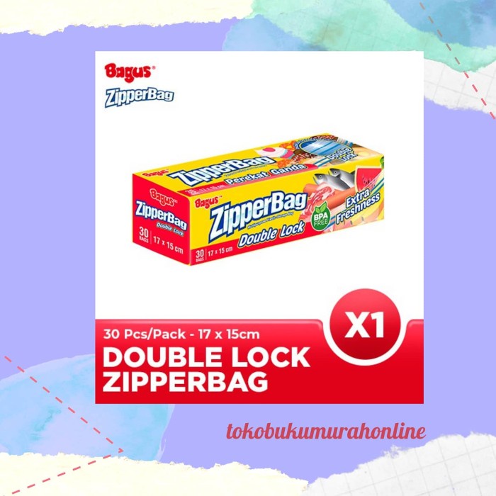 

KANTONG PENYIMPAN / BAGUS EASY ZIPPER BAG 30 BAGS UK.17 X 15CM W-21450