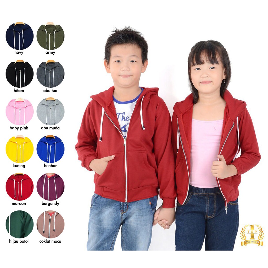 RFL Jaket Royal Hoodie Zipper Anak Laki Perempuan Unisex