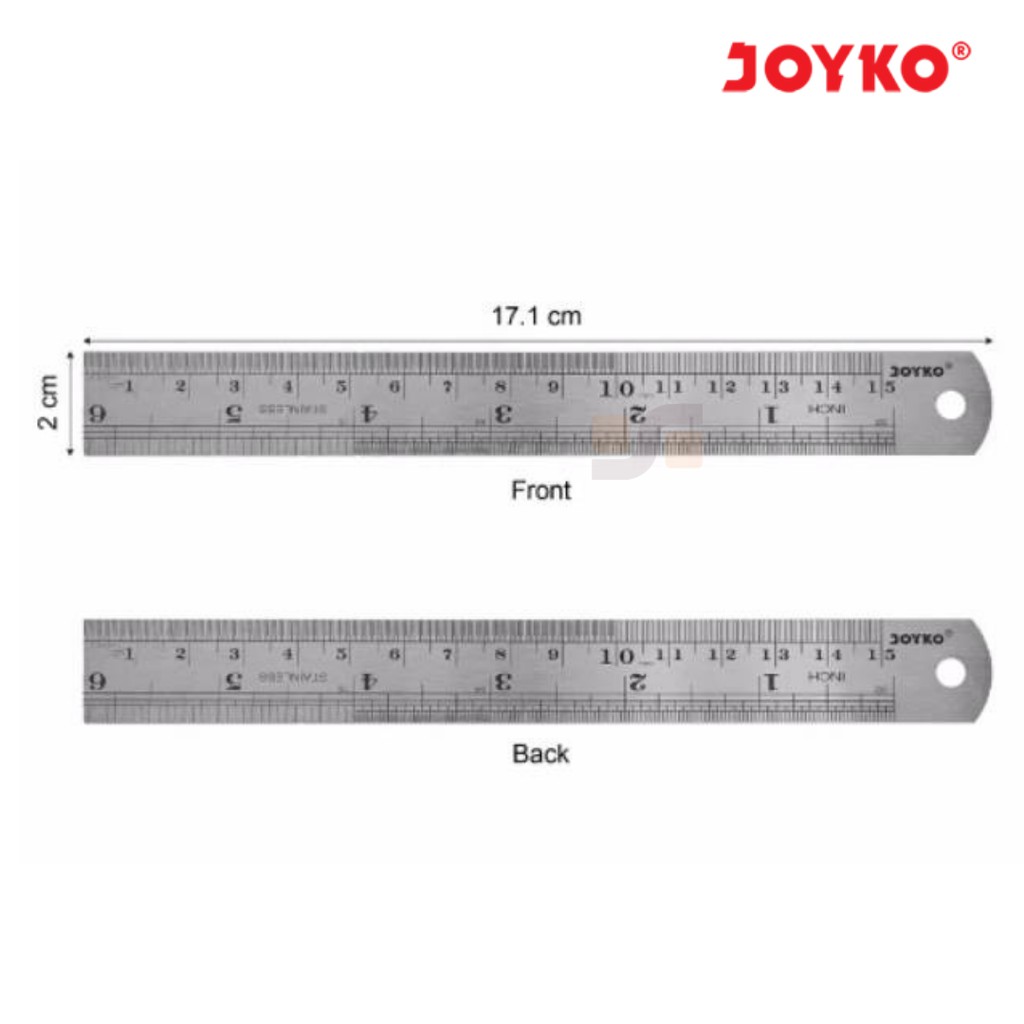 

Steel Ruler penggaris besi Stainless Joyko 15 cm