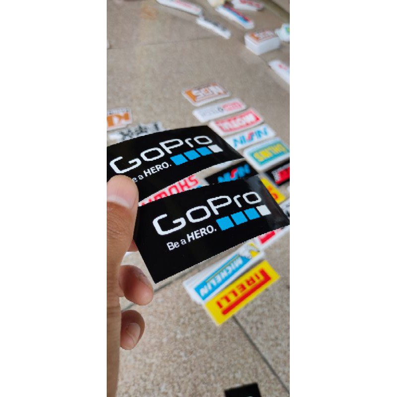 stiker go Pro mengkilap