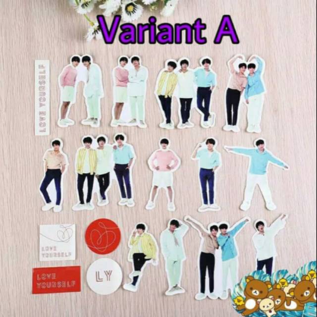 BTS BT21 Sticker Love Yourself Stiker KPOP Koper Handphone HP Case Red S002