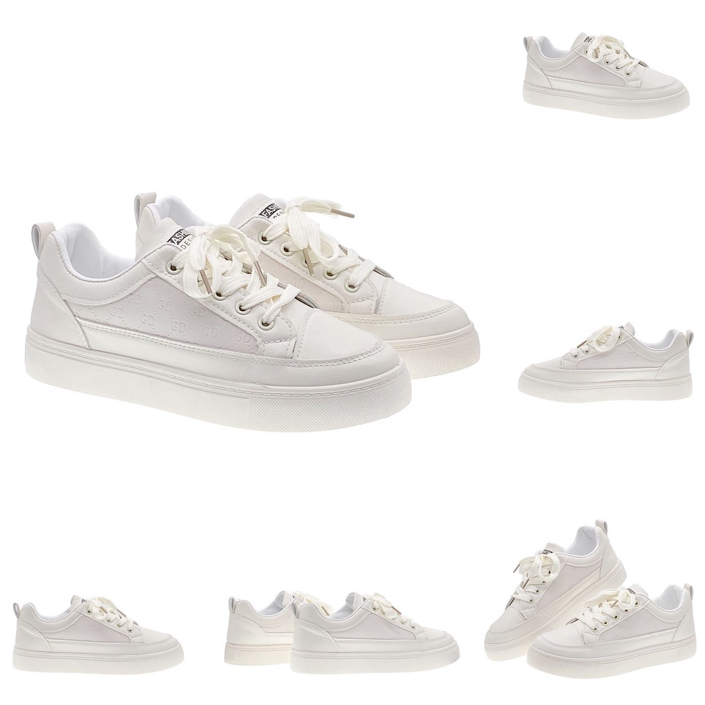 SEVEN_DAY SEPATU SNEAKERS PUTIH WANITA KOREA IMPORT CASUAL SHOES H-616-1