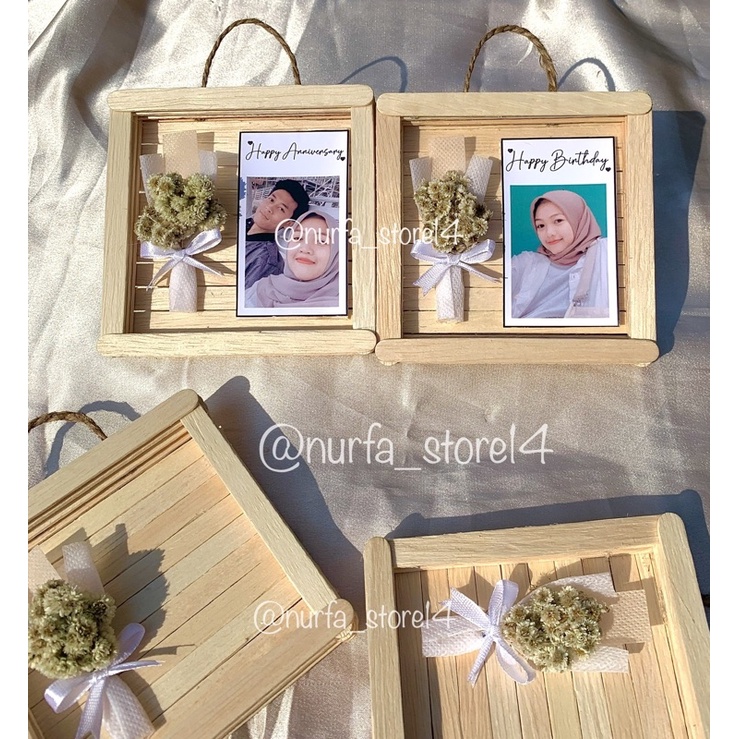 Frame Foto &amp; Mini Buket,,Bebas Request Ucapan Singkat