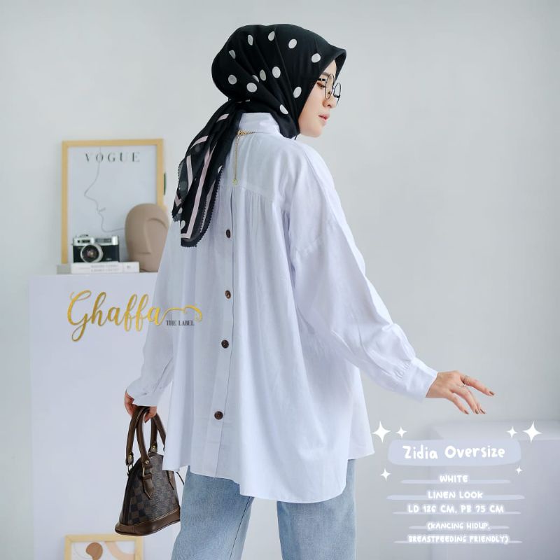 Blouse oversize muslimah / Zidia oversize by ghaffa the label / Oversize muslimah polos