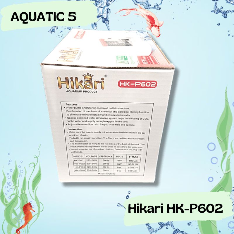 Pompa Aquarium Aquascape slim hanging filter HIKARI HK - P 602