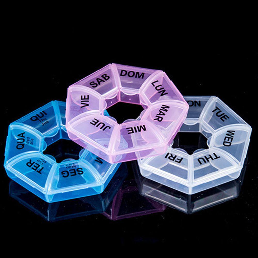 Preva Kotak Obat Perawatan Kesehatan Mingguan Tempat Penyimpanan Tablet Pill Splitters Case