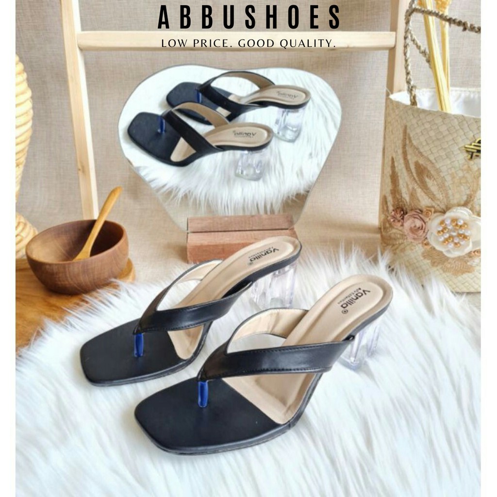 ABBUSHOES US 83 - new Hak kaca  jepit wanita 7cm 36/40