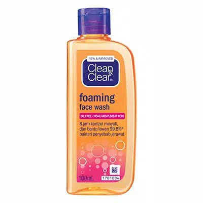 FOAMING FACE WASH CLEAN AND CLEAR 100ML-CLEAN&amp;CLEAR CUCI MUKA