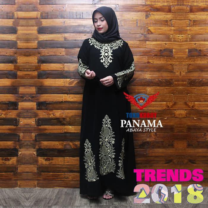 ABAYA BORDIR WARNA HITAM / BAJU GAMIS / BUSANA MUSLIM WANITA TERBARU