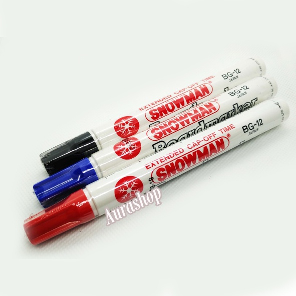 

SPIDOL WHITEBOARD SNOWMAN BG-12 HITAM / MERAH / BIRU / SPIDOL PAPAN TULIS SNOWMAN