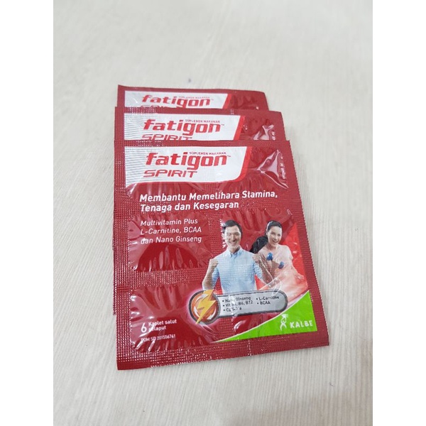 Fatigon Spirit 6 Kaplet / Suplemen Kesehatan / Memelihara Stamina / Multivitamin dan Mineral