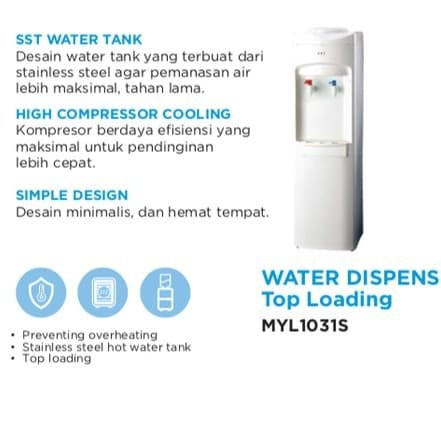 Dispenser Midea MYL1031S Dispenser Galon Atas Midea MYL 1031S