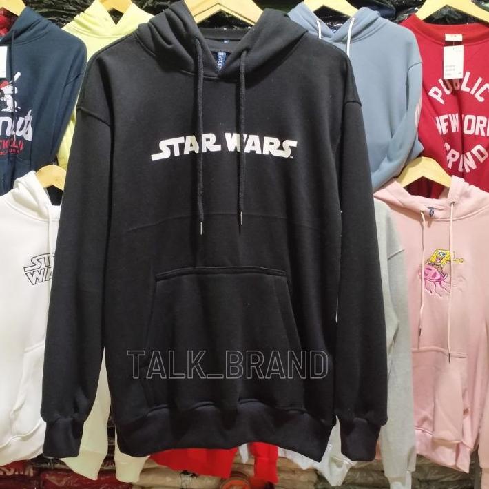 Hoodie hnm starwars sablon font putih, sweater/jaket/crewneck cewek/cowo/pria/wanita h&m starwars sa