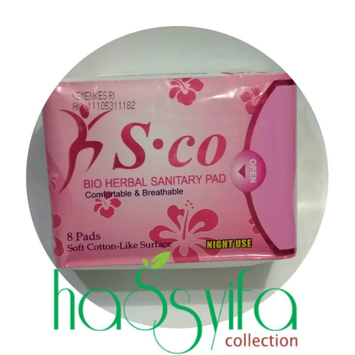 Pembalut Herbal SCO Merah Night Use