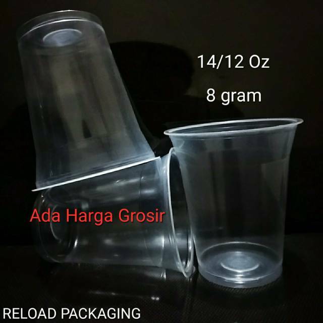 

Gelas Plastik PP 12oz / 14oz Plastic Cup PP 12 oz / 14 oz JC14P POLOS TERBARU READY TANPA TUTUP