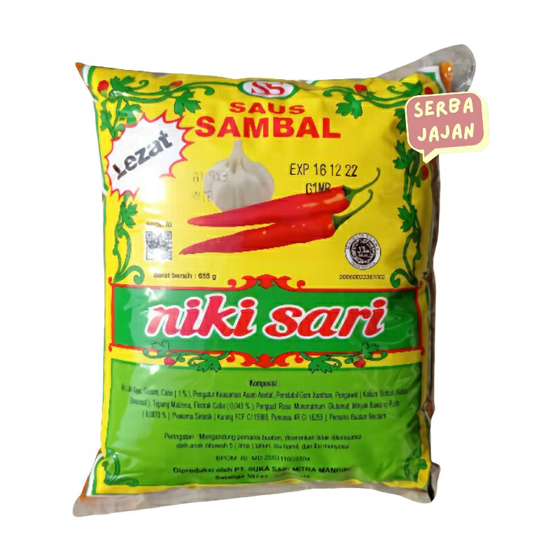 

SAUS SAMBAL NIKI SARI Netto 655g