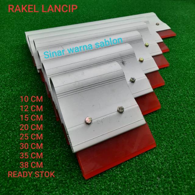 Rakel Sablon Merah LANCIP + allumunium 10CM 12CM 15CM 20CM