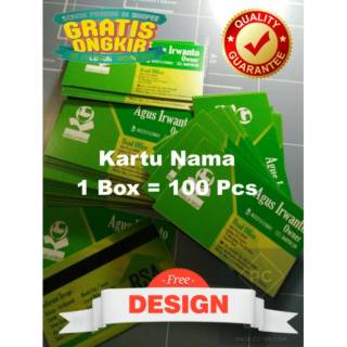 Jual Cetak Kartu Nama 1 Box = 100 Pcs - Gratis Desain | Shopee Indonesia