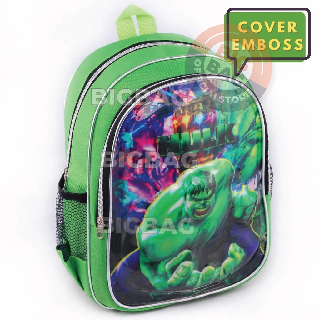 PTS - RANSEL EMBOSS HULK - RANSEL SEKOLAH ANAK COWO - RANSEL COWO - TAS SEKOLAH ANAK TIMBUL