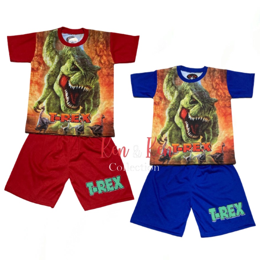 Setelan Anak Laki Laki / Setelan Baju Dinosaurus / Baju Dinosaurus / Setelan Dinosaurus