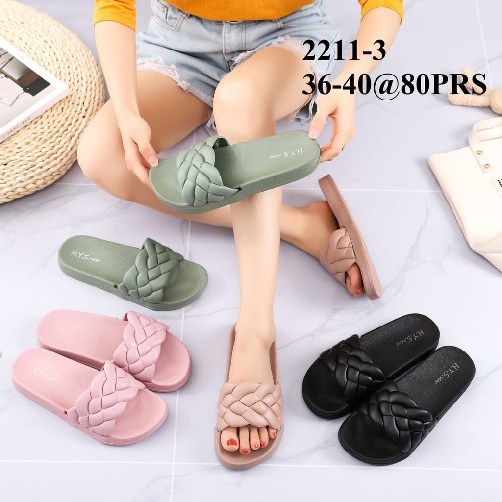 2211 -3 Sandal Selop Jelly Karet SEMI KEPANG Import