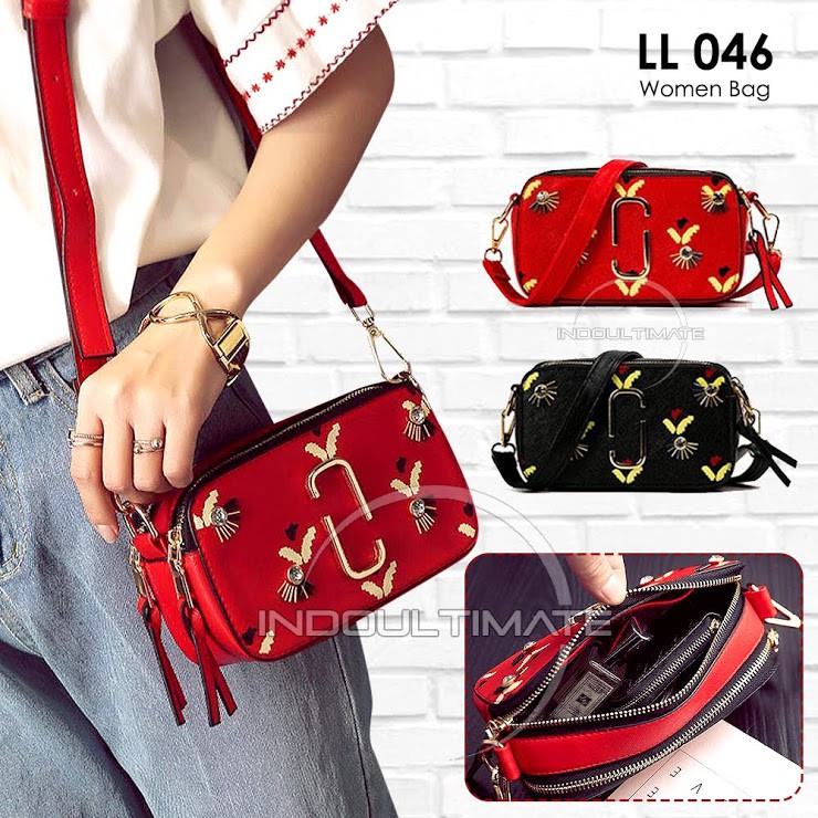 Tas Wanita kulit IMPORT Sling Bag cewek Tas Bahu Selempang Mini Korea Branded Tas Slempang LL-046