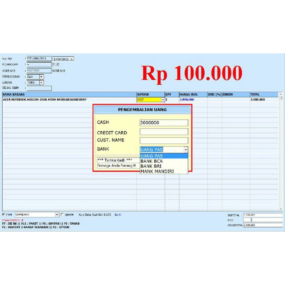 Software kasir toko komputer dan servis