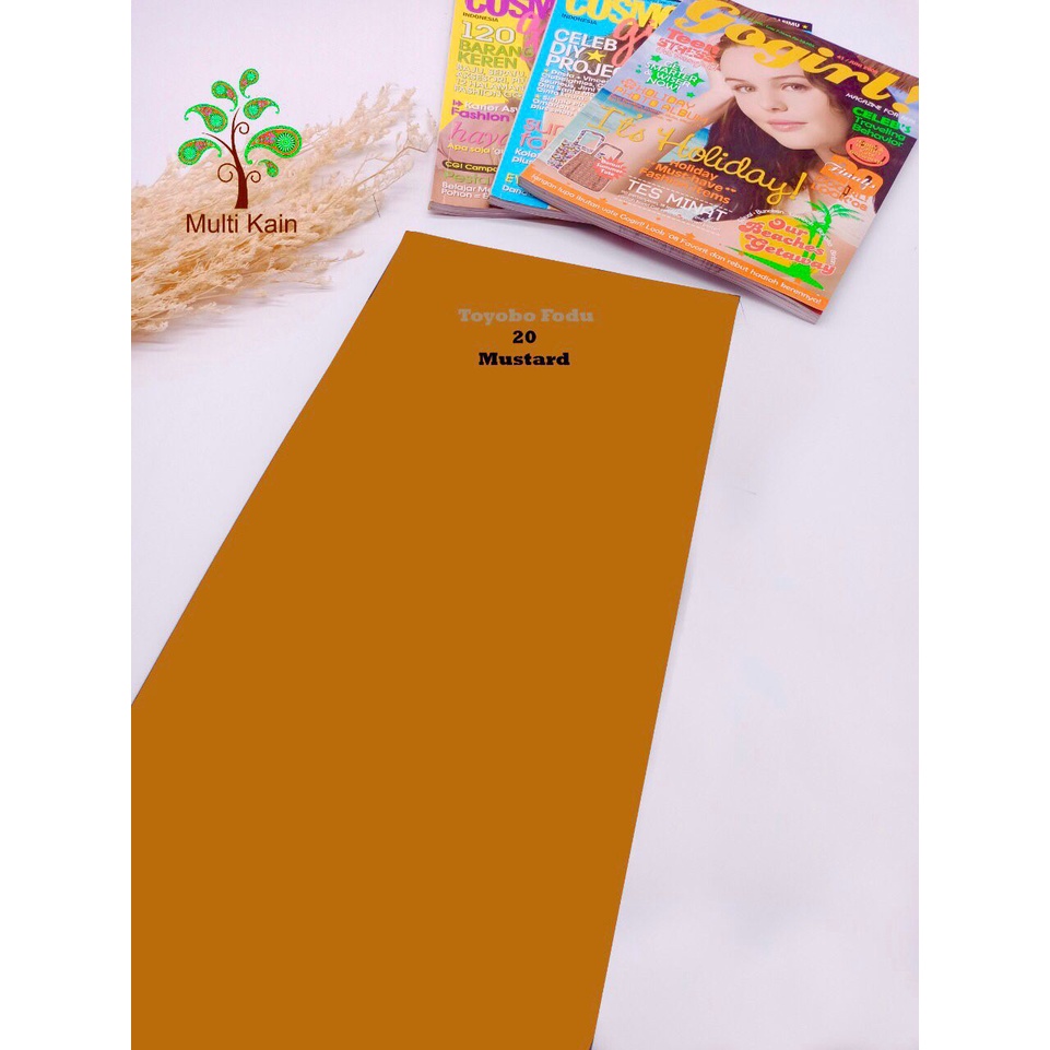 Bahan Multi kain katun cotton toyobo FODU (COPYRIGHT, TERDAFTAR) asli premium-FODU 20 mustard