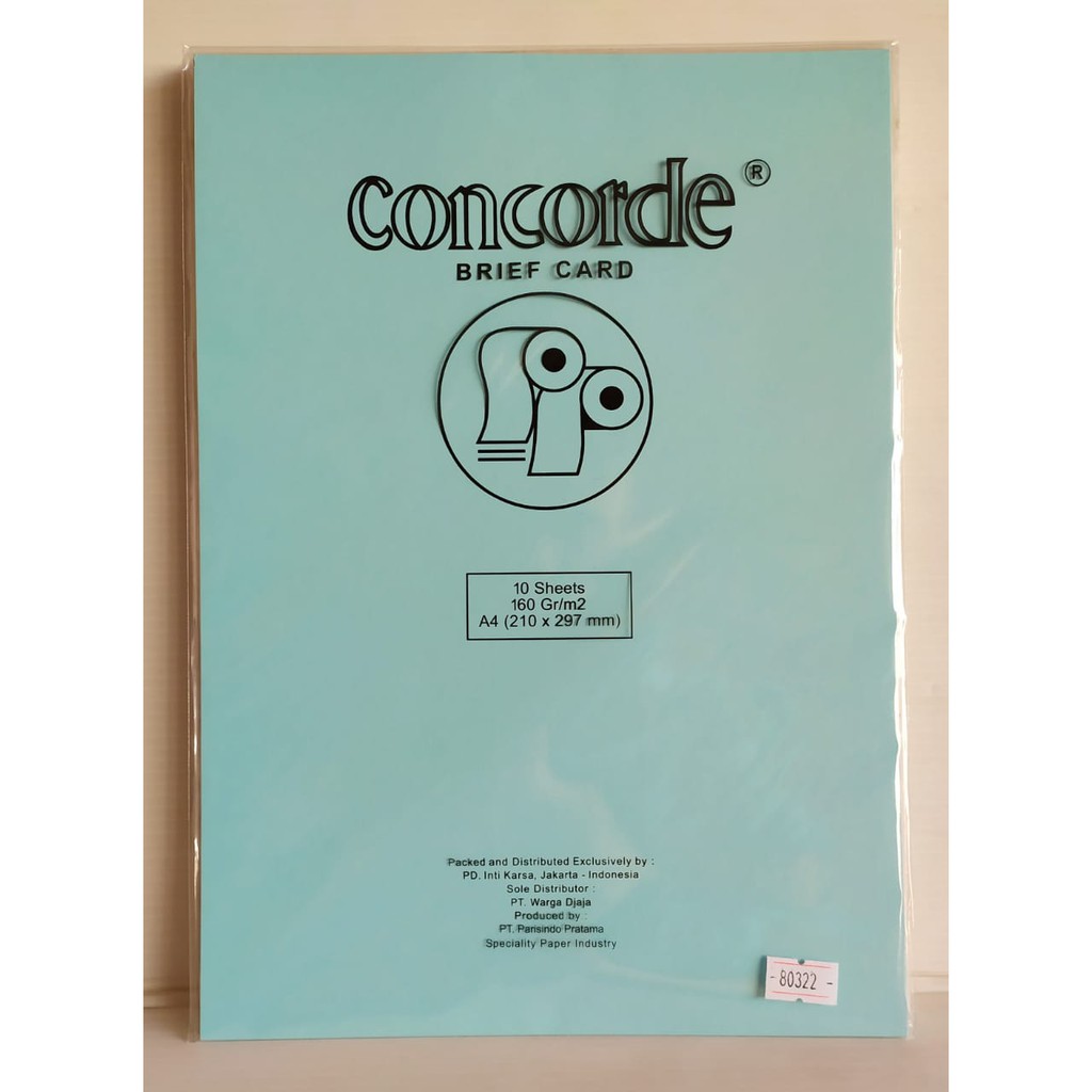 Jual Kertas Sertifikat/Kertas Concorde (Brief Card) 160 Gr A4 (80322