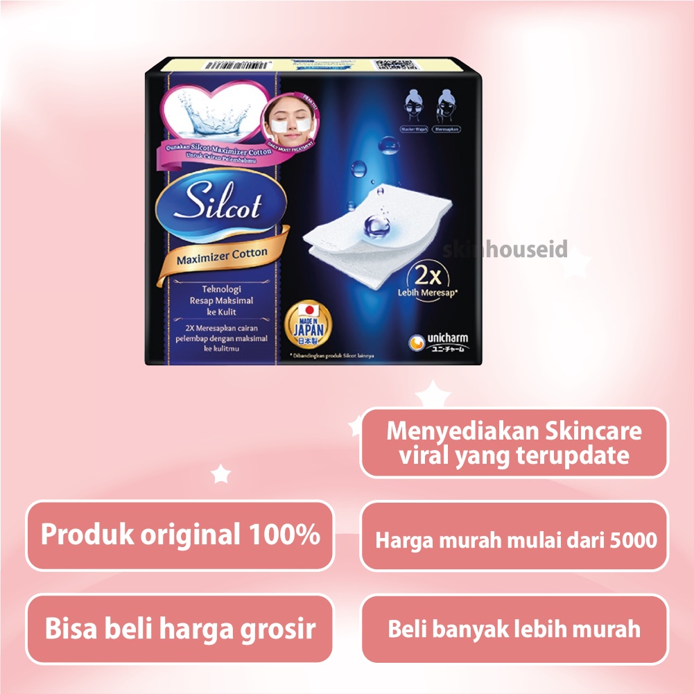 Skinhouseid Kapas Kecantikan Wajah Silcot Maximizer Cotton Premium Original 40pcs