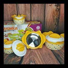 Set Magnolia Isi Empat / Food Warmer Penyimpanan Makanan Magnolia Set Tahan Panas