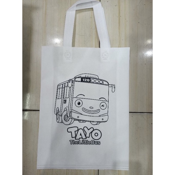 

Goodie Bag Mewarnai Handle Tali uk 30x40 - Tas Spunbond Mewarnai - Tas Kain Mewarnai