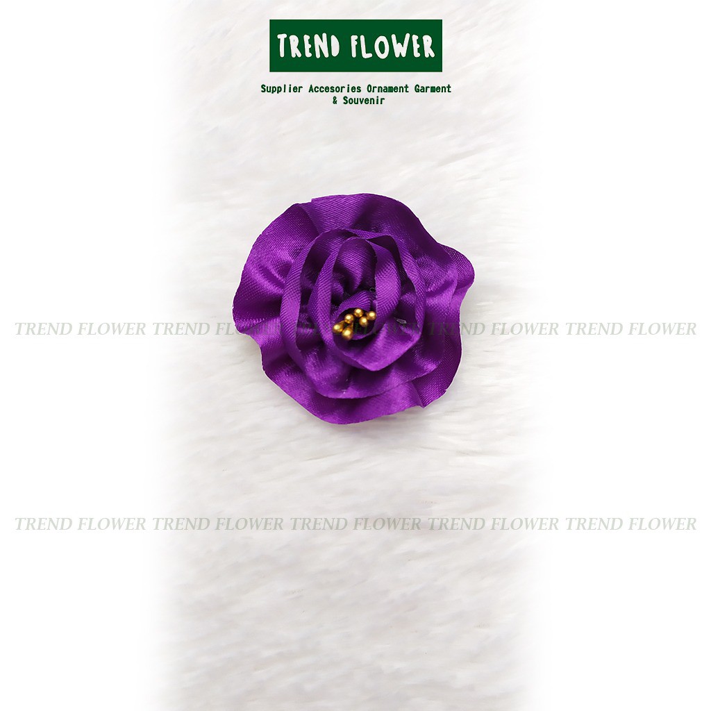 BUNGA KAIN TILE UNGU ROSE aksesoris Hiasan seserahan hampers souvenir pernikahan parcel murah bunga 