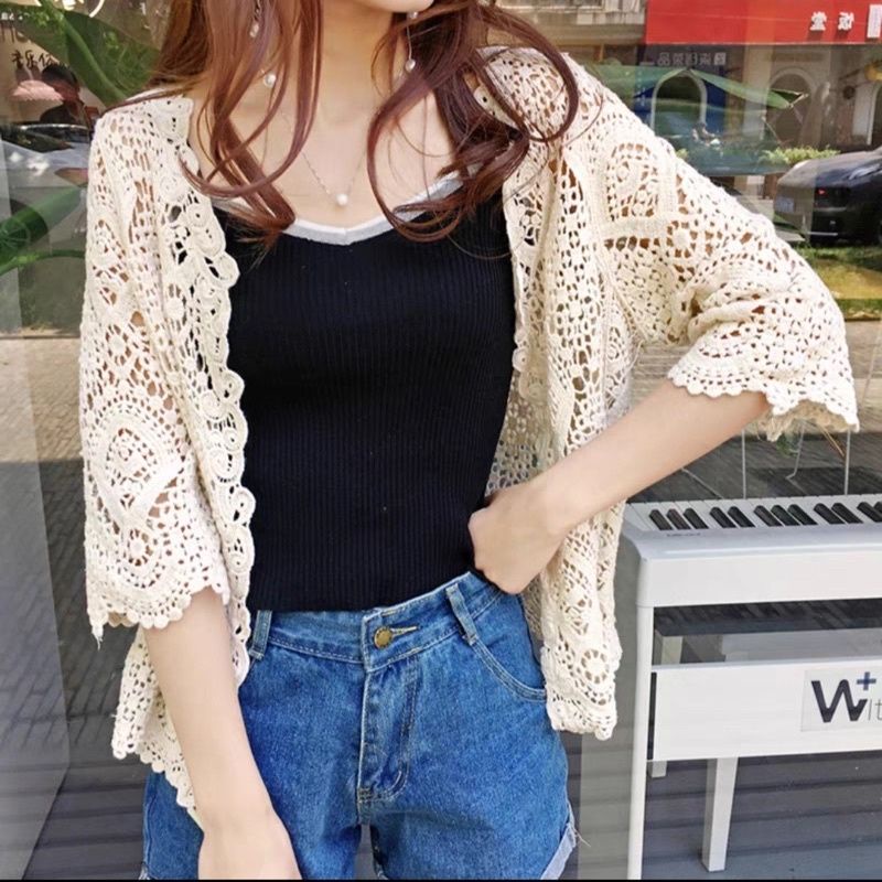 MDLV ~  32110 CEXILIA CROCET CARDIGAN // CARDIGAN BRUKAT // CARDIGAN LENGAN PANJANG //FASHION IMPORT