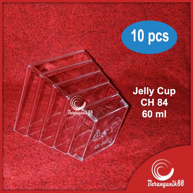 Jelly Cup Gelas Puding Agar-agar CH 84 60 ml Food Grade Isi 10 Pcs