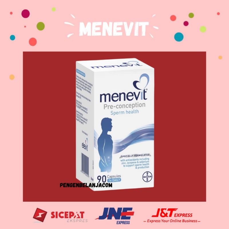 MENEVIT 90 KAPSUL - MENEVIT ASLI ORIGINAL - OBAT KESUBURAN PRIA DEWASA - OBAT PROGRAM HAMIL - MENEVI