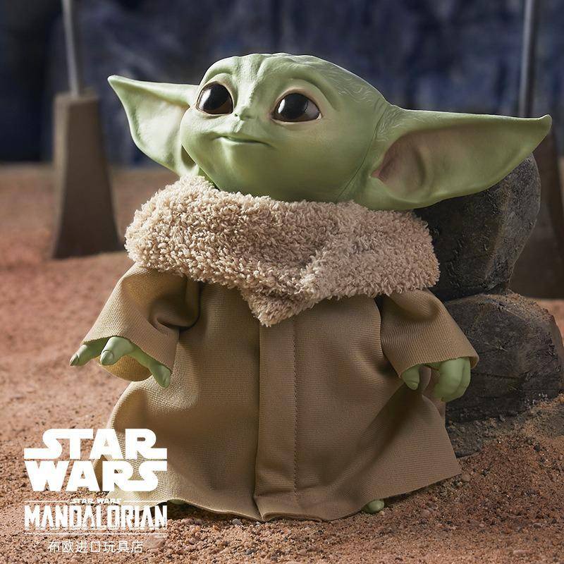 Disney Anime Star Wars Mandalorian The Child Yoda Grogu Baby Pvc Action Figure Plush Doll Mainan Dalam Kotak